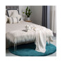 44.88" L Faux Fur Upholstered Bench with Acrylic Legs