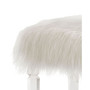 44.88" L Faux Fur Upholstered Bench with Acrylic Legs