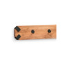 Ryegate Natural Live Edge Solid Wood With Metal Wall Coat Hook