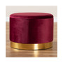 Furniture Marisa Glam and Luxe Upholstered Storage Ottoman