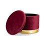 Furniture Marisa Glam and Luxe Upholstered Storage Ottoman