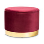 Furniture Marisa Glam and Luxe Upholstered Storage Ottoman