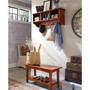 Shaker Cottage Storage Coat Hook with Bench Set, Cherry