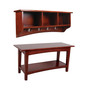 Shaker Cottage Storage Coat Hook with Bench Set, Cherry