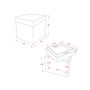 Lilly Faux Fur Storage Cube Ottoman