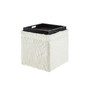 Lilly Faux Fur Storage Cube Ottoman