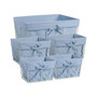 Chicken Wire Denim Liner Basket Set of 5