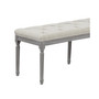 Jack Button Tufted Upholstered Bench with Weathered Legs