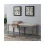 Jack Button Tufted Upholstered Bench with Weathered Legs
