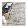 Adirondack Black and Silver 2'6" x 8' Runner Area Rug