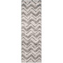 Adirondack Silver and Charcoal 2'6" x 8' Runner Area Rug