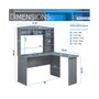 Techni Mobili L-Shaped Desk w/ Hutch