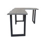 Longfellow Rustic Industrial Style Solid Wood and Iron L Shaped Writing Desk
