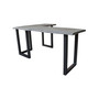 Longfellow Rustic Industrial Style Solid Wood and Iron L Shaped Writing Desk