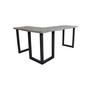 Longfellow Rustic Industrial Style Solid Wood and Iron L Shaped Writing Desk