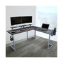 Warrior L-Shaped Gaming Desk, Black
