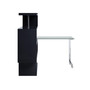 Raceloma Writing Desk w/Shelf, Clear Glass, Black & Chrome Finish 93177