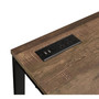 Tyrese Built-in USB Port Writing Desk, Walnut & Black Finish 93096