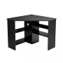 Corner Computer Desk Triangle Writing Workstation w/ Storage Shelf