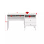 Milo Desk with Side Storage and 2 Drawers