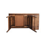 Miles Mid-Century Modern Solid Acacia Wood Writing Desk with Two Drawers