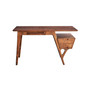 Miles Mid-Century Modern Solid Acacia Wood Writing Desk with Two Drawers