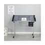 Adjustable Art Drawing Desk Craft Station Drafting with 2 Non-woven fabric Slide Drawers and 4 Wheels