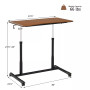 Height Adjustable Computer Desk Sit to Stand Rolling Notebook Table