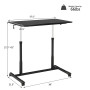 Height Adjustable Computer Desk Sit to Stand Rolling Notebook Table