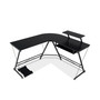 L Shaped Computer Desk Home Office Workstation Movable