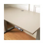 Florence Wood and Metal Electric Height Adjustable Motion Desk in Light Gray