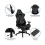 Gaming Desk Set - Cup/Headset Holder/Reclining & Footrest