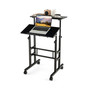 Mobile Standing Desk Rolling Adjustable Laptop Cart Home Office
