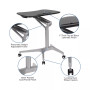 Mobile Sit-Down, Stand-Up Ergonomic Computer Desk - Standing Desk