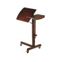 Adjustable Height Lap Top Cart, Antique Walnut