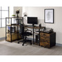 Vandana Writing Desk, Weathered Oak & Black Finish 92765