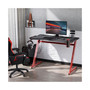 Z-Shaped Gamer Desk w/ Cable Organizer & Controller Rack Red