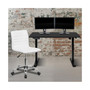 48" Wide Electric Adjustable Standing Desk & Ribbed Office Chair