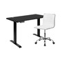 48" Wide Electric Adjustable Standing Desk & Ribbed Office Chair