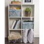 Medium Chicken Wire Washed Denim Liner Basket Set of 2