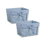 Medium Chicken Wire Washed Denim Liner Basket Set of 2