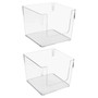 Open Square Storage Bins Set, 2 Pieces