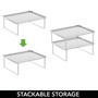 Metal Kitchen Shelf Stackable Organizer Storage Rack, 2 Pack