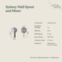 Sydney Wall Spout + Mixer Gunmetal