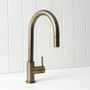 Sydney Pullout Kitchen Mixer Antique Brass
