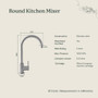Sydney Round Kitchen Mixer Antique Brass