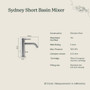 Sydney Short Basin Mixer Antique Brass