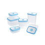 Airtight Leakproof Food Storage Container Set of 6, Blue