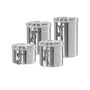 Clamp 4 Piece Canisters with Clear Lids Set