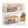 Plastic Kitchen Food Storage Bin with Lid, Large - 4 Pack